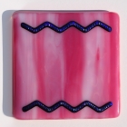 Pink coaster with dichroic firestrip